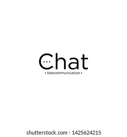 Chat Telecommunication Logo Design Vector