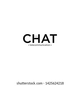 Chat Telecommunication Logo Design Vector