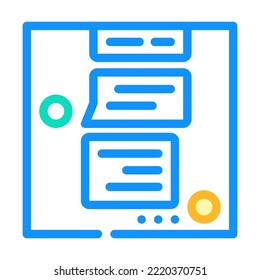 chat testimonial color icon vector. chat testimonial sign. isolated symbol illustration