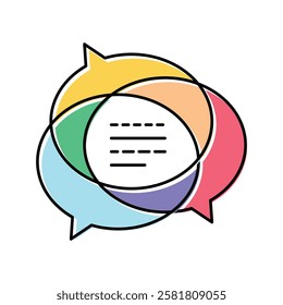 chat testimonial customer color icon vector. chat testimonial customer sign. isolated symbol illustration