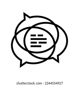 chat testimonial customer line icon vector. chat testimonial customer sign. isolated contour symbol black illustration