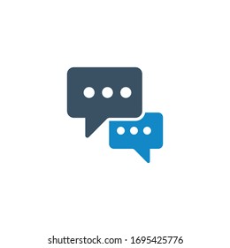 Chat, text icon (vector illustration)