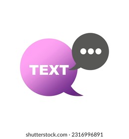 Chat text message bubbles icon. Support service. Talk bubble speech logo. Chat Messaging business concept. Vector illustration. Stock image.