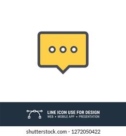 chat text message icon vector illustration for web mobile presentation