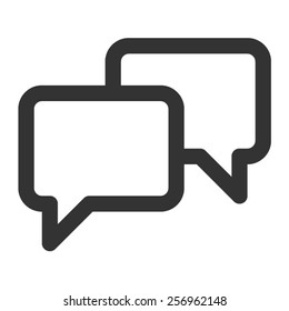Chat or text messaging bubbles line art vector icon chatting apps and websites

