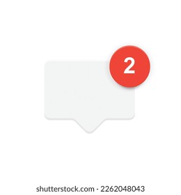 Chat or text notification icon design. User interface icon. Vector illustration.
