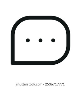 Chat texting UI icon, chatting simple line user interface vector symbol