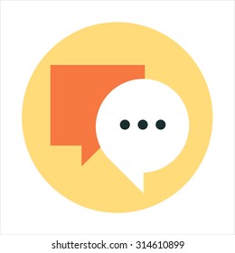 Chat theme, flat style, colorful, vector icon for info graphics, websites, mobile and print media.
