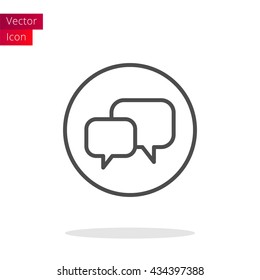 Chat Thin Line Icon