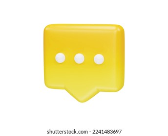 chat con tres puntos composición de burbujas de voz Icono 3d