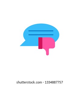 Chat, thumb down color icon. Element of color chat icon. Premium quality graphic design icon. Signs and symbols collection icon for websites, web design, mobile app
