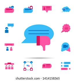Chat, thumb down color icon. Universal set of chat for website design and development, app development