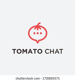 chat tomato logo / tomato vector