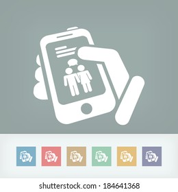 Chat touchscreen icon