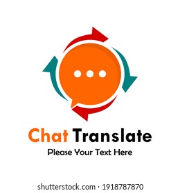 Chat translate logo template illustration