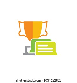 Chat Trophy Logo Icon Design