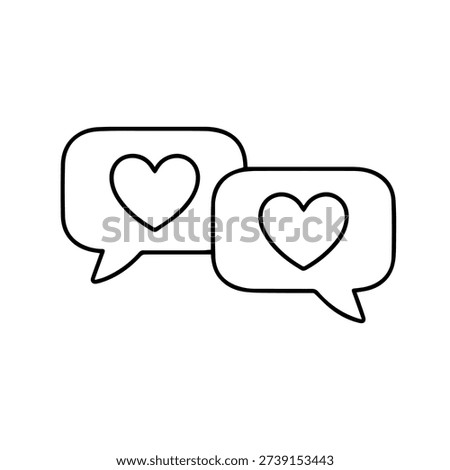 Chat for two line icon vector on a white background
Vector line icon on a white background