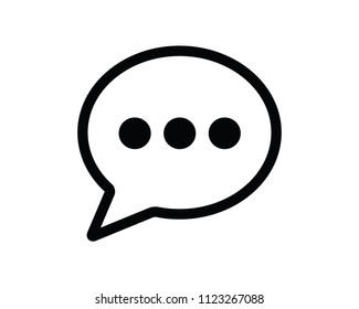 chat typing icon design round illustration,line style design, designed for web and app