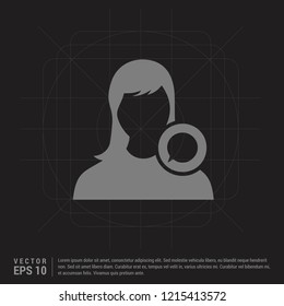 Chat user icon. - Black Creative Background - Free vector icon
