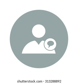Chat User icon. Flat design style eps 10