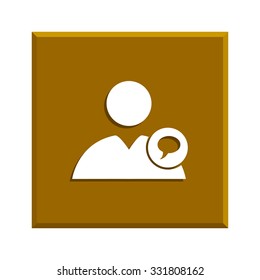 Chat User icon. Flat design style eps 10