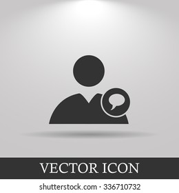 Chat User icon. Flat design style eps 10