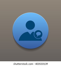 Chat User icon. Flat design style eps 10
