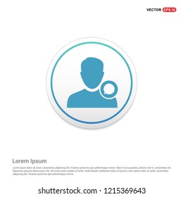 Chat user icon. Hexa White Background icon template - Free vector icon