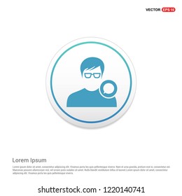 Chat user icon. Hexa White Background icon template - Free vector icon