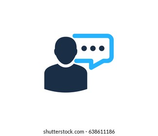 Chat User Icon Logo Design Element