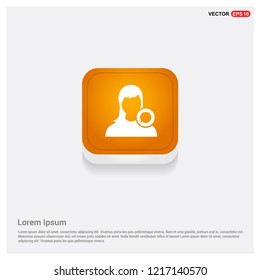 Chat user icon. Orange Abstract Web Button - Free vector icon