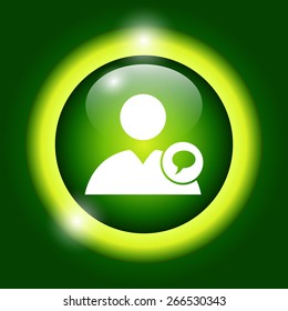 Chat User icon. Vector illustrator EPS 10