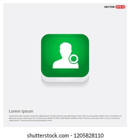 Chat user icon.Green Web Button - Free vector icon