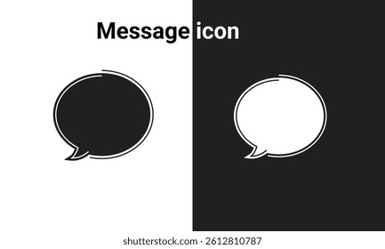 Chat vactor icon black and white