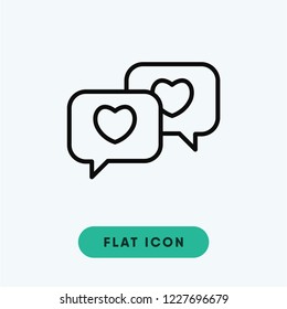 Chat valentines day vector icon