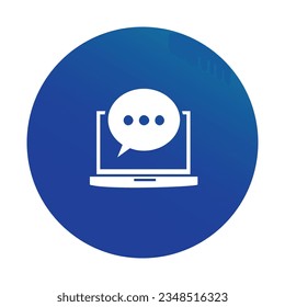 Chat Vector Blue Icon Design