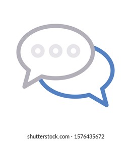 chat vector color line  icon 