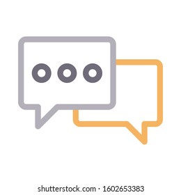 chat vector color line icon 