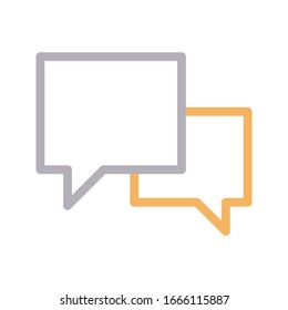 chat vector color line icon 