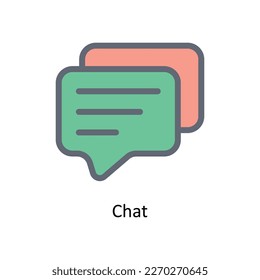 Chat Vector  Fill outline Icons. Simple stock illustration stock