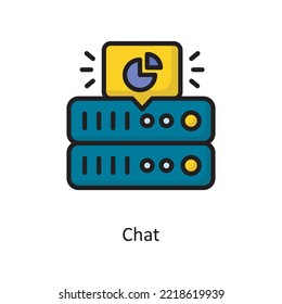 Ilustración de diseño de iconos de esquema rellenado por el vector de conversación. Símbolo de computación en nube sobre archivo EPS 10 de fondo blanco