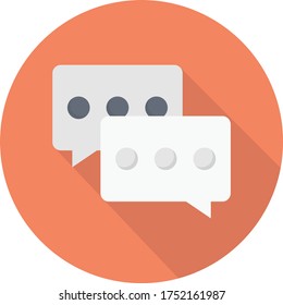 chat vector flat color icon 