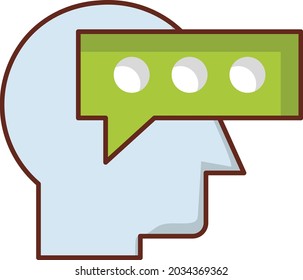 chat vector flat color icon