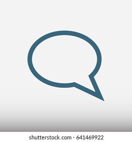 Chat vector flat pictograph line icon stock design illustration