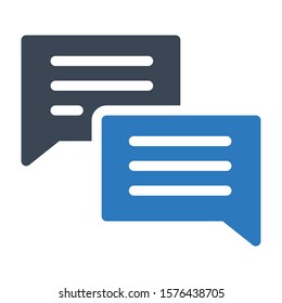 chat vector glyph color icon 