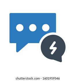 chat vector glyph  color icon 