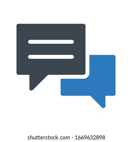 Farbsymbol der Chat-Vektorillustration 