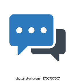 chat vector glyph color icon 