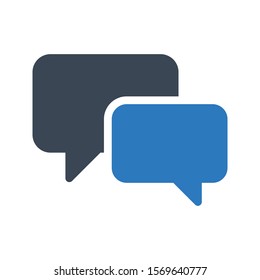 chat vector glyph colour icon 