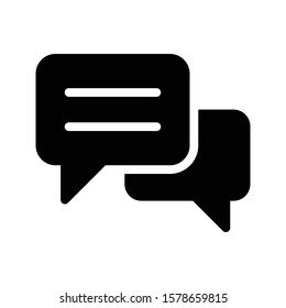 chat vector glyph flat icon 